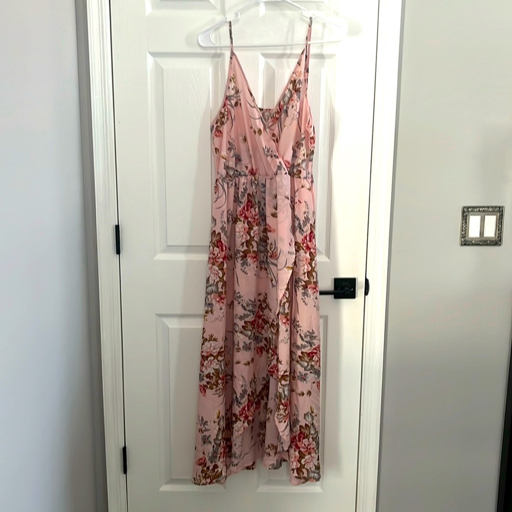 Pink Floral Maxi Dress - Size 0XL - NWT - Picture 1 of 6